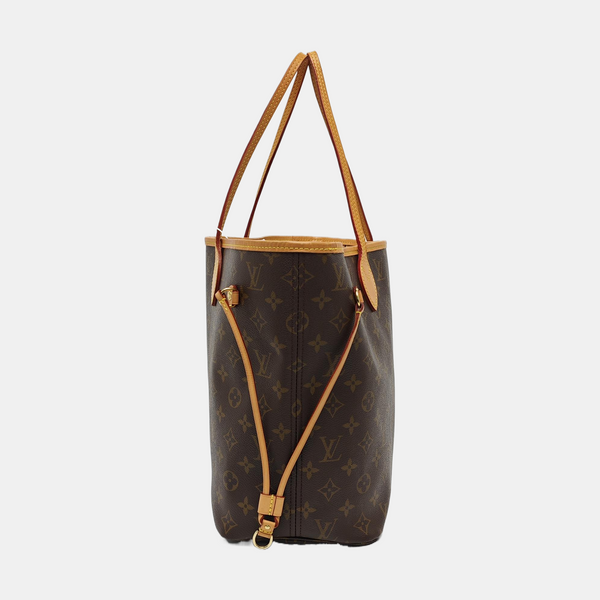 NEVERFULL MM Monogram Coated Canvas Brown