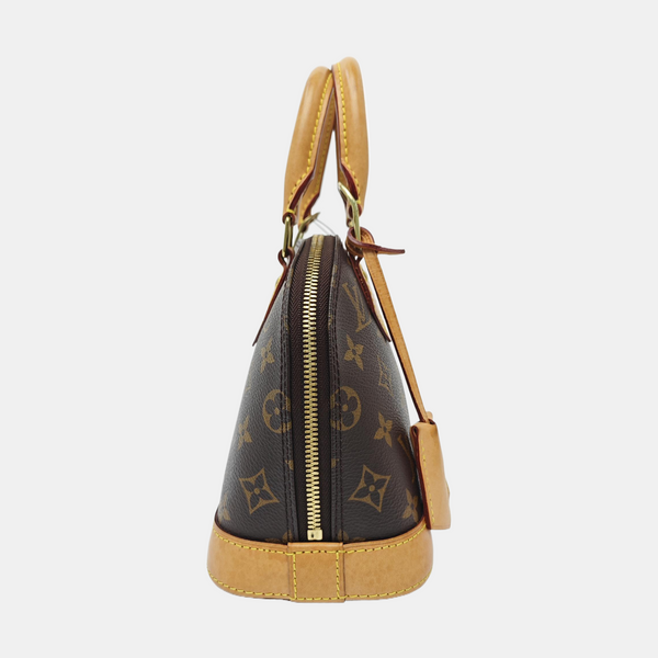 ALMA BB Monogram Coated Canvas Brown