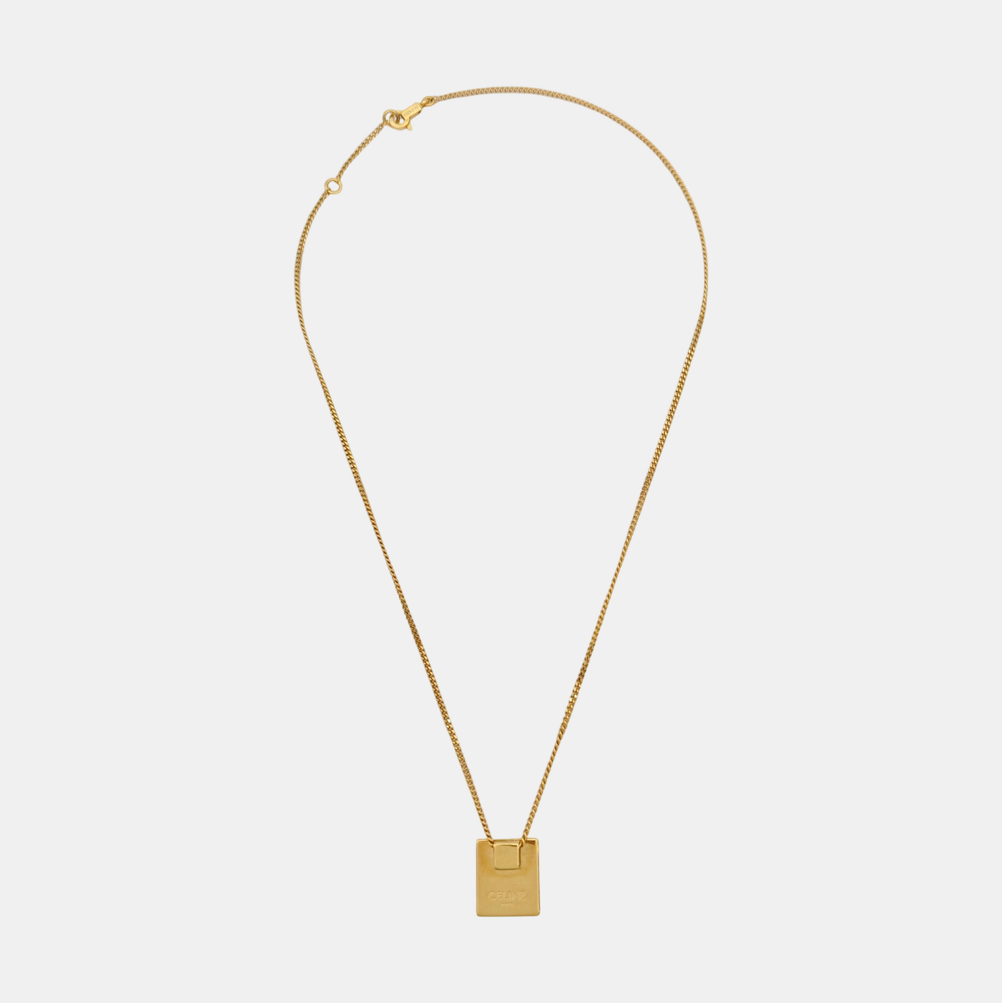 ALPHABET Brass Gold Necklace