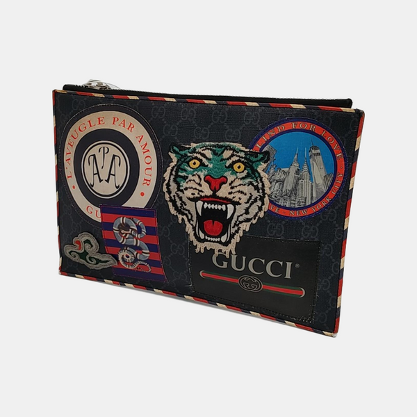 Courrier Monogram Coated Canvas Black