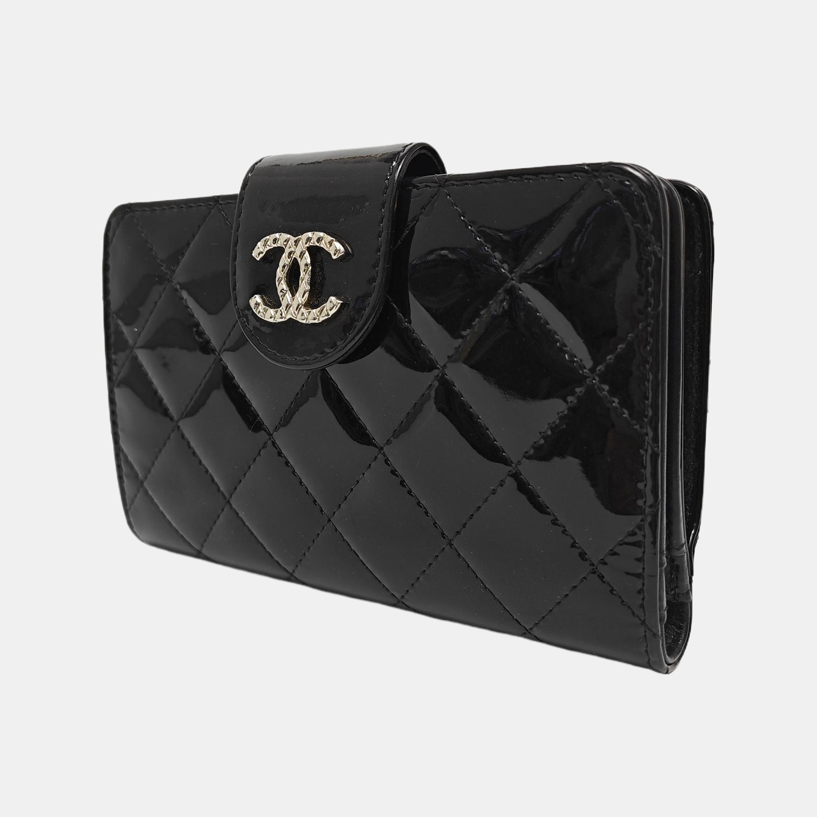 Quilted Calfskin Wallet Black