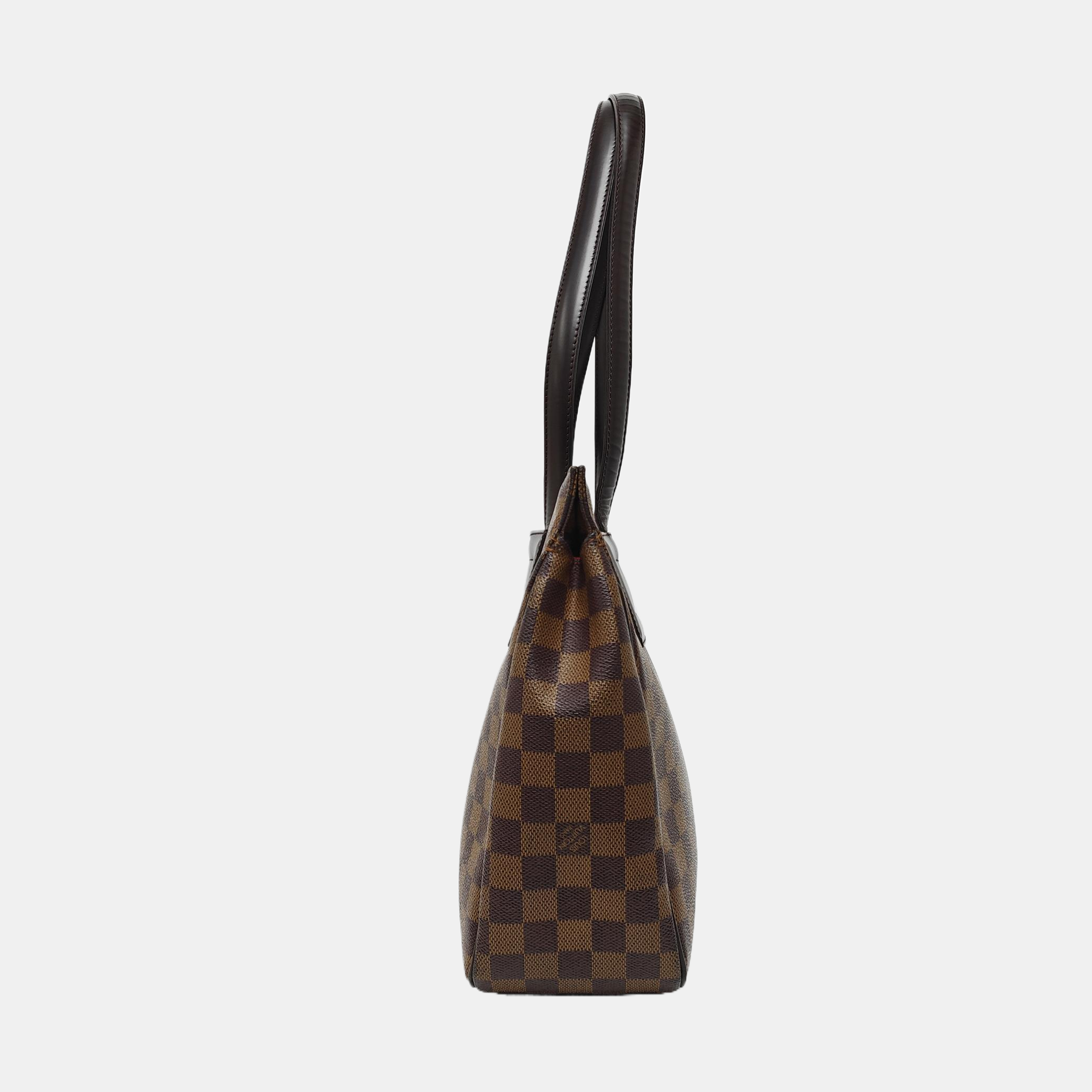 PARIOLI PM Damier Ebene Coated Canvas Brown