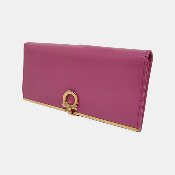 Gancio Calfskin Purple Wallet