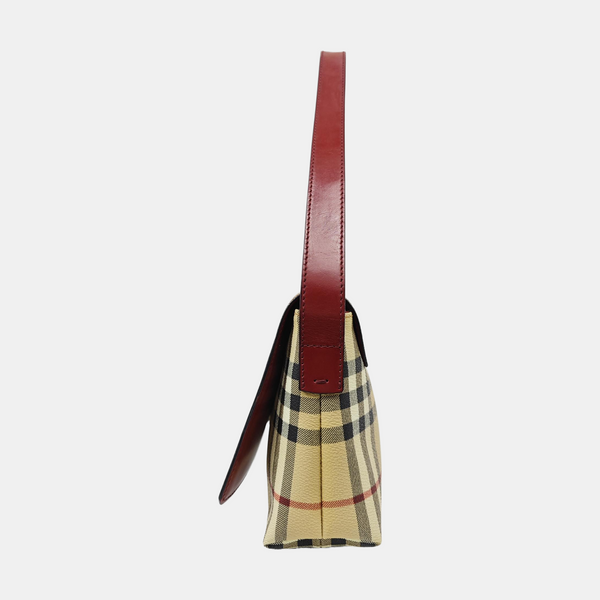 Coated Canvas Top Handle Bag Beige