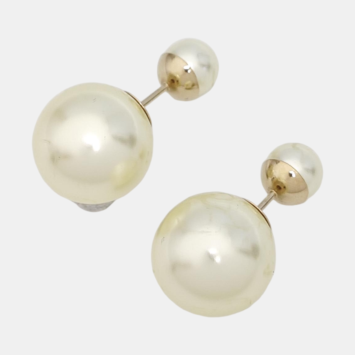 Dior Tribales Metal White Stud Earrings