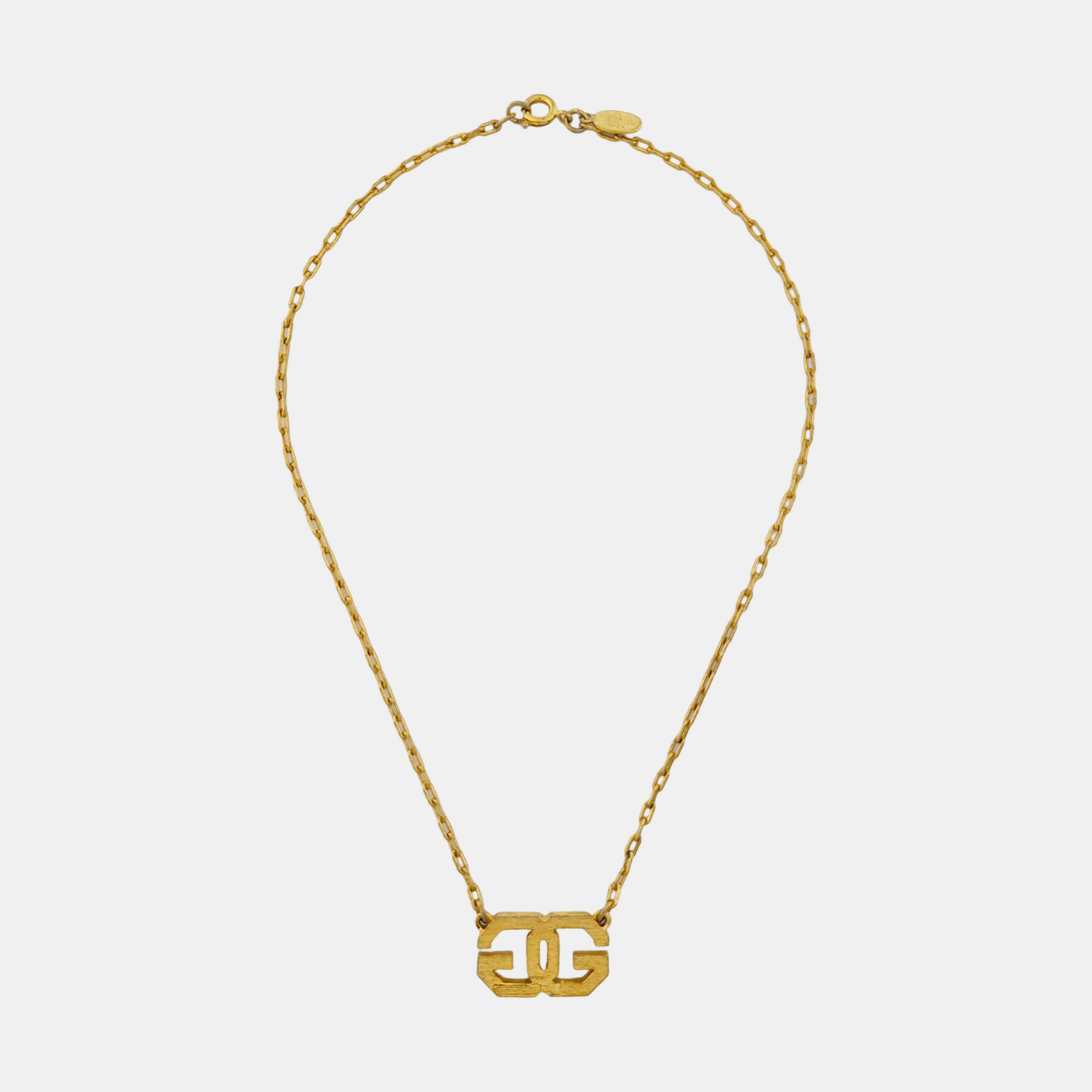 G Cube Metal Gold Necklace