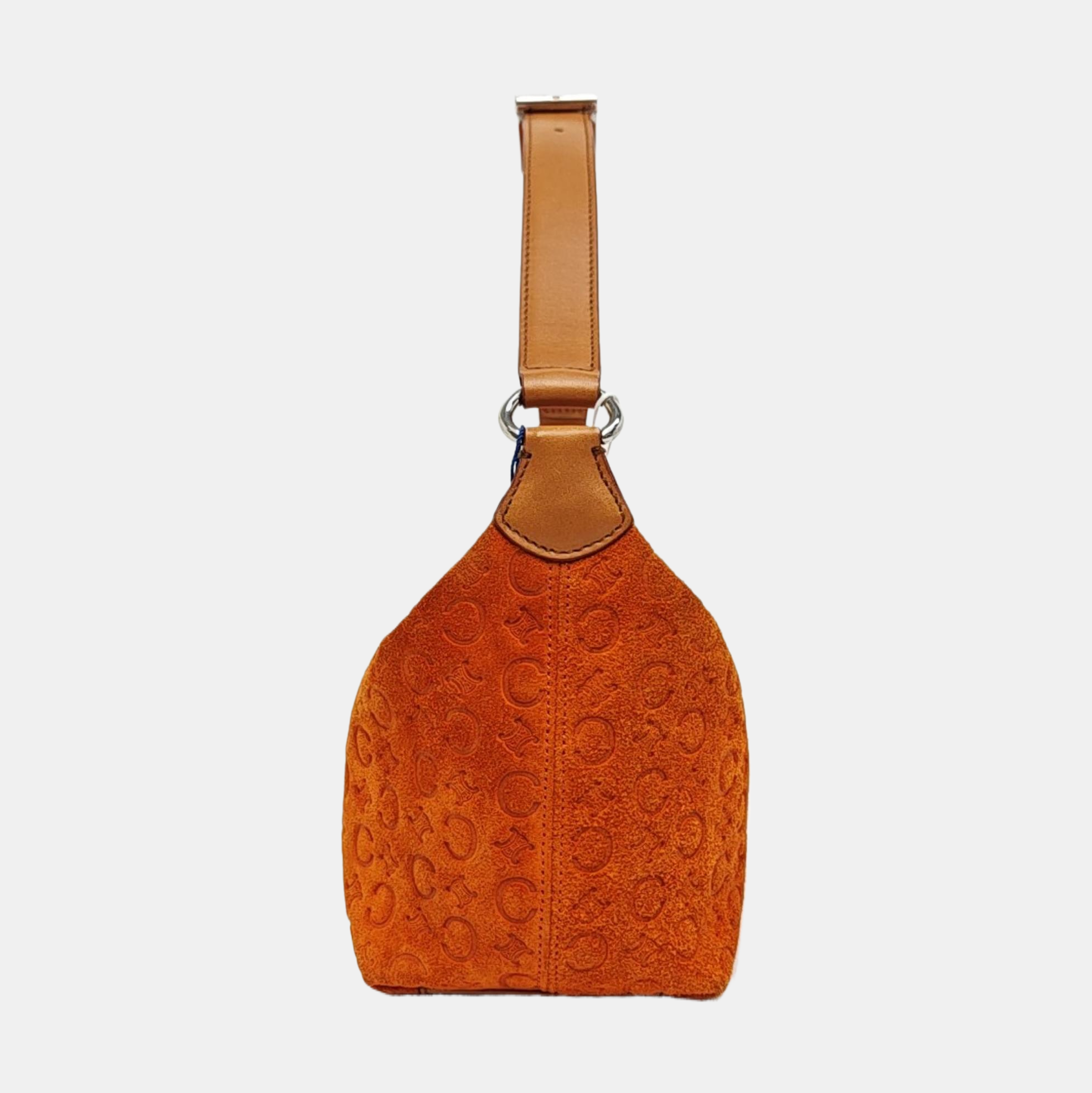 Suede Top Handle Bag Orange