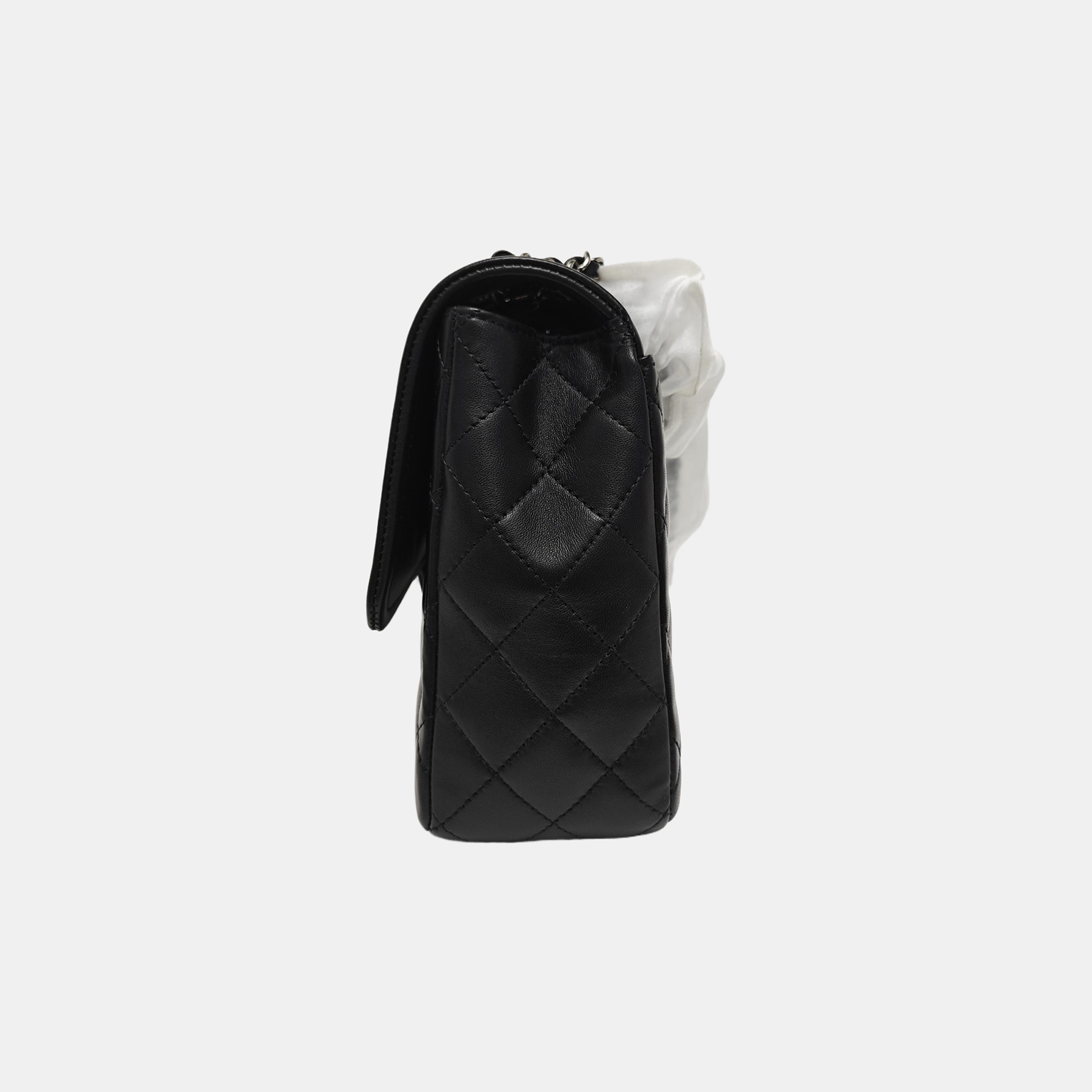 Quilted Lambskin Shoulder Bag Large Black