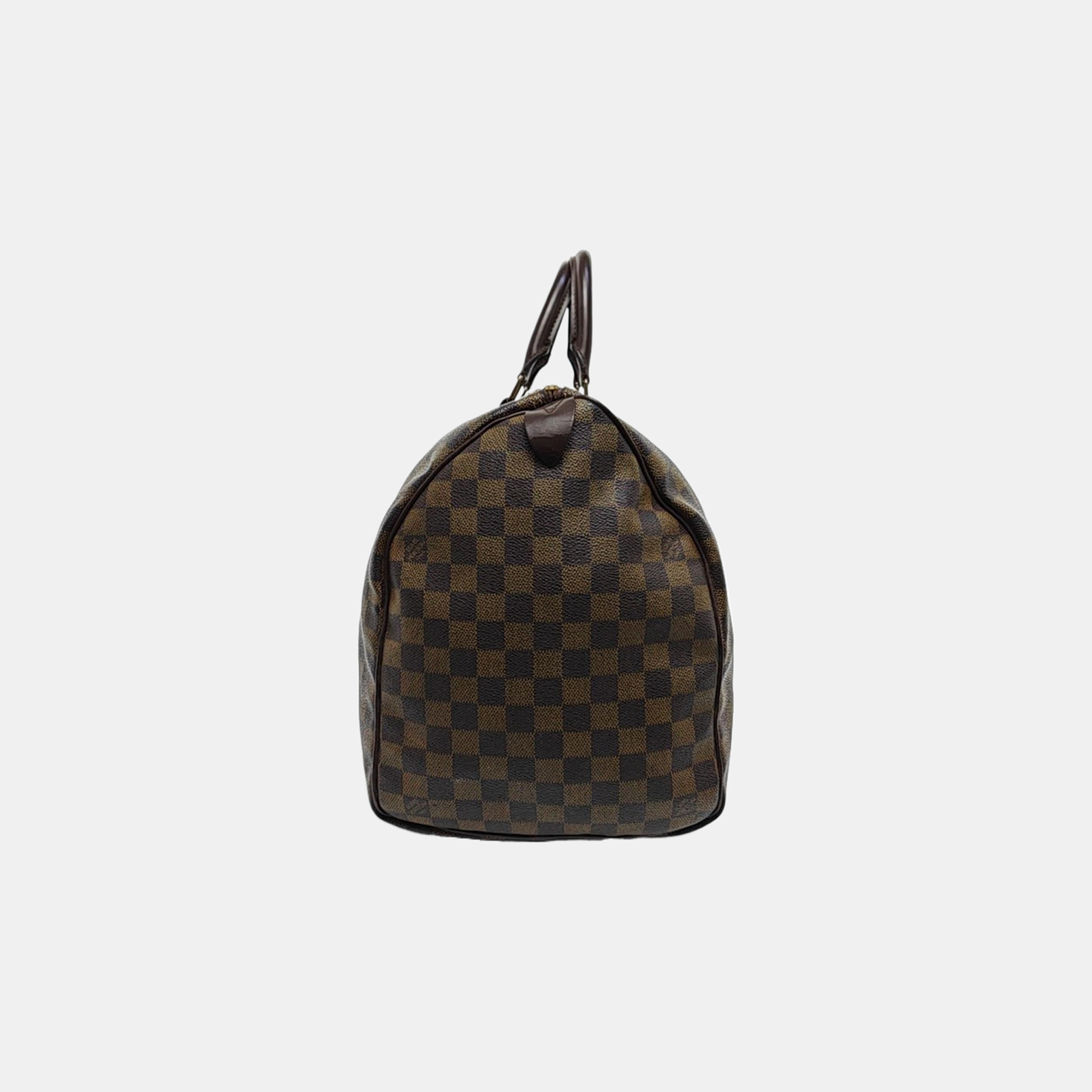KEEPALL 50 Damier Ebene Coated Canvas Brown