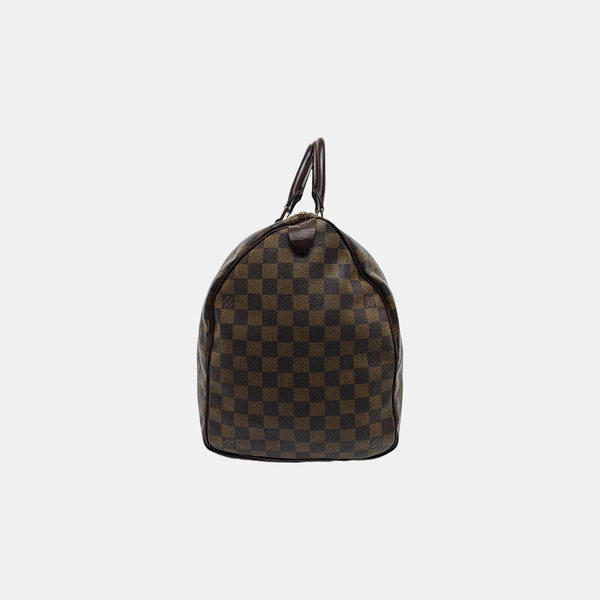KEEPALL 50 Damier Ebene Coated Canvas Brown