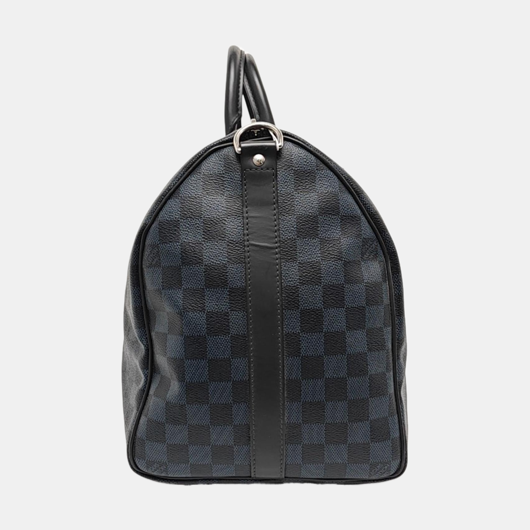 KEEPALL 45 Damier Coated Canvas Blue