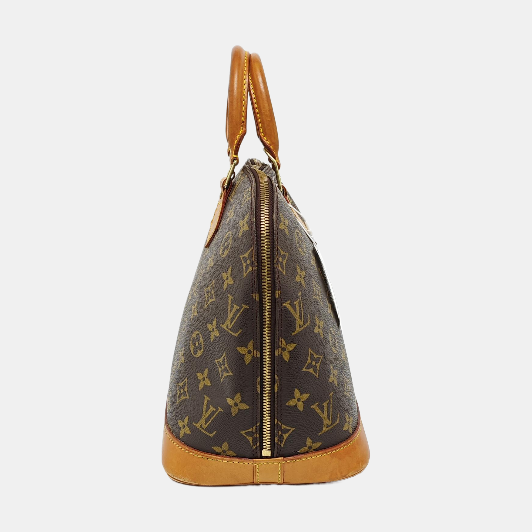 ALMA PM Monogram Coated Canvas Brown