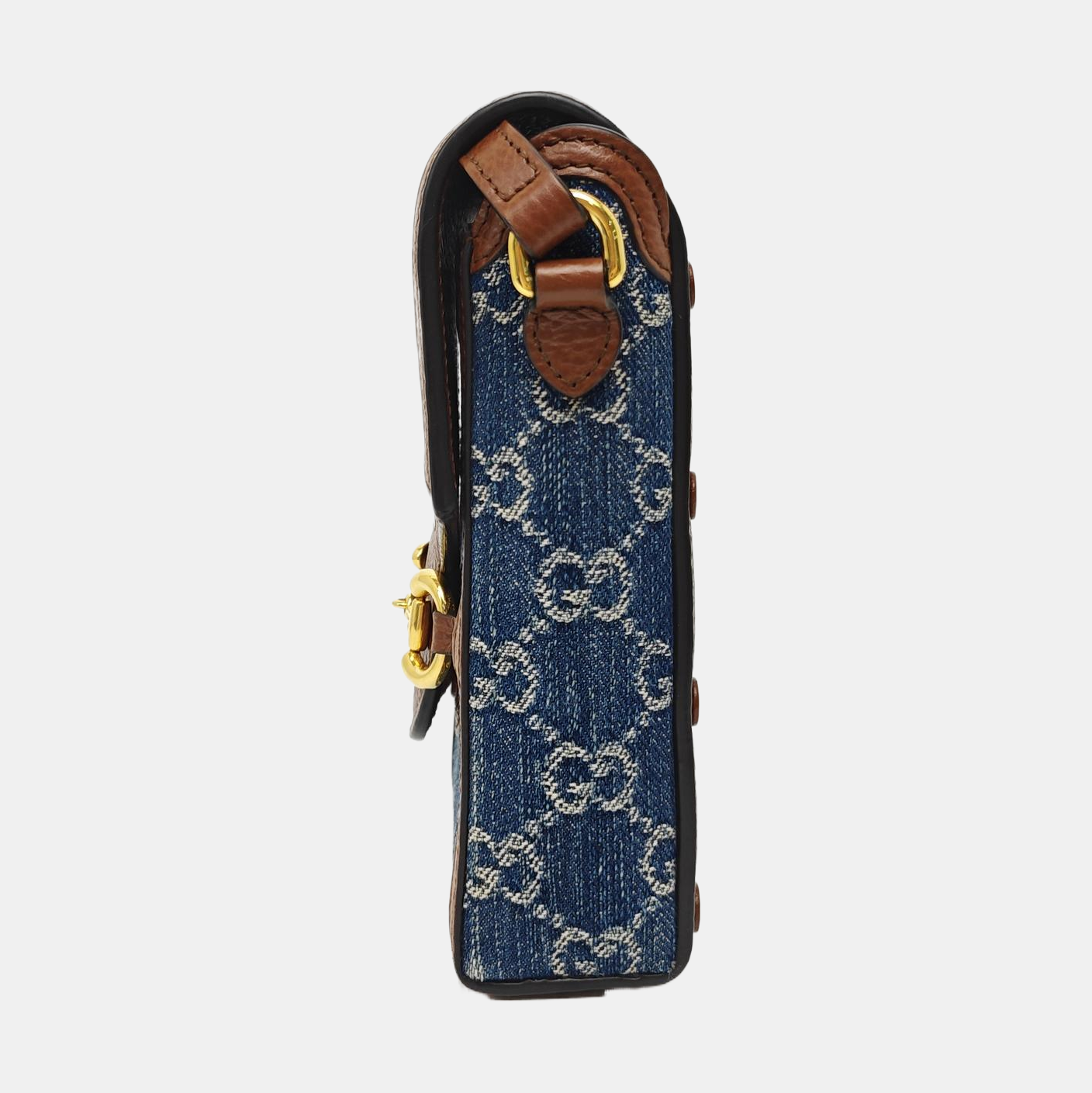 Horsebit 1955 Mini Monogram Denim Blue