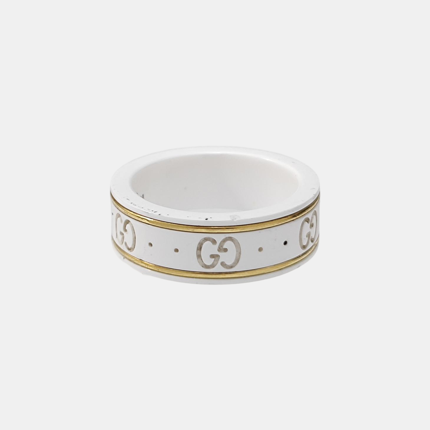 Icon 18k Gold White Ring HK 11