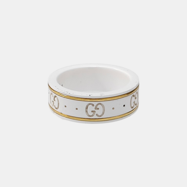 Icon 18k Gold White Ring HK 11
