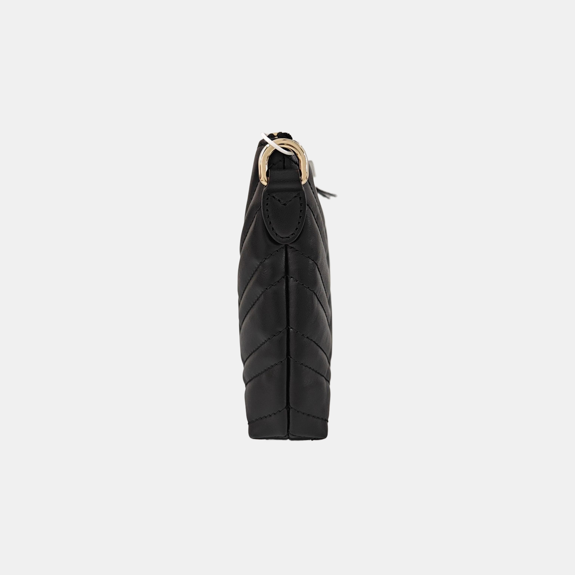 GG Marmont Small Chevron Calfskin Black