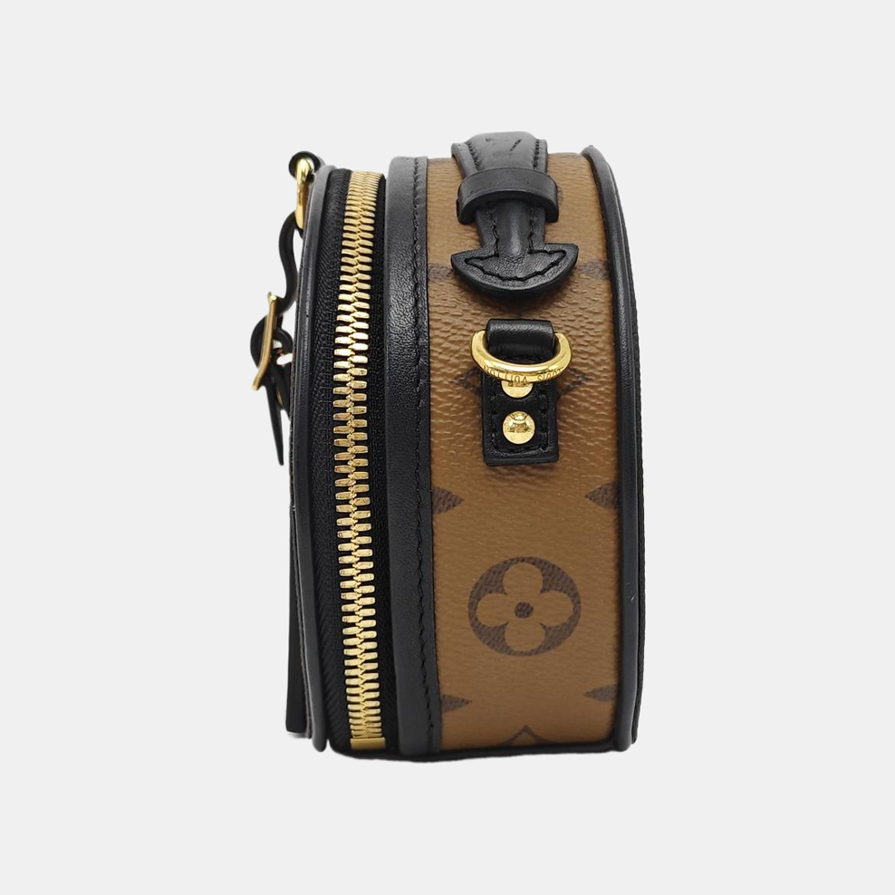 BOITE CHAPEAU Mini Monogram Coated Canvas Brown