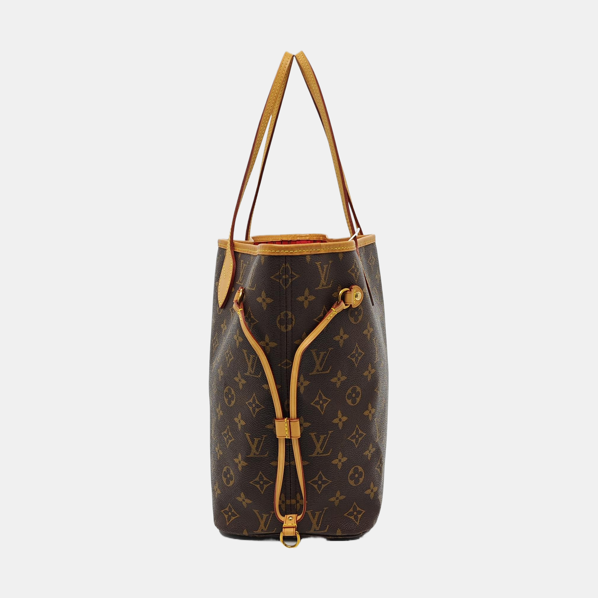 NEVERFULL MM Monogram Coated Canvas Brown