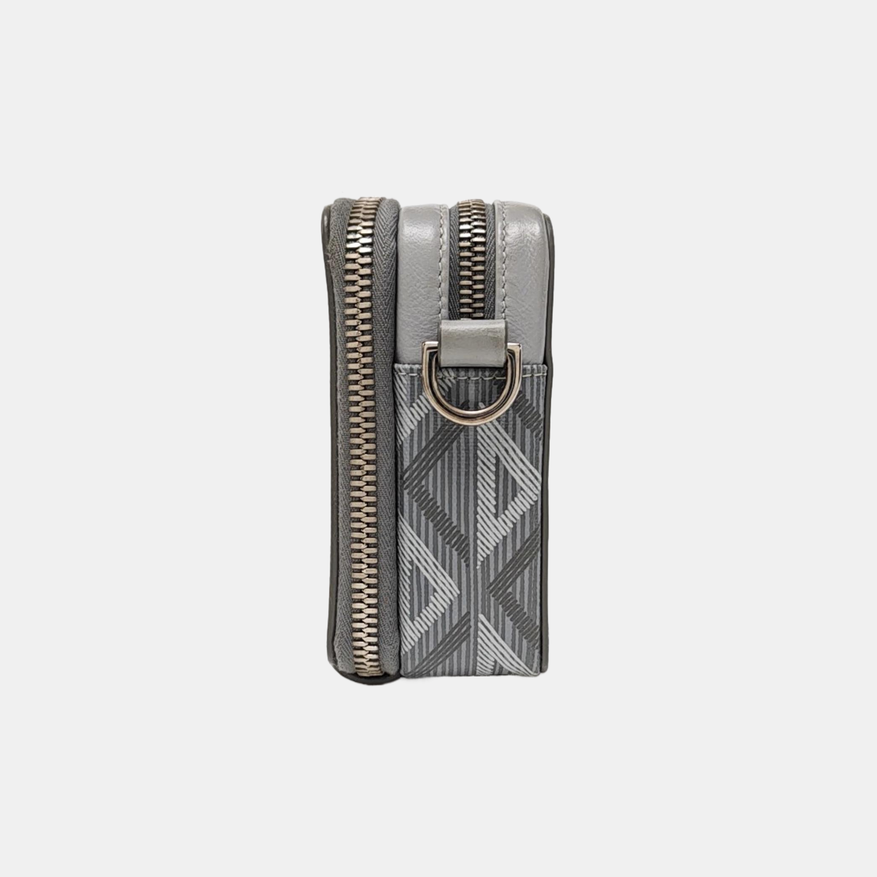 Coated Canvas Shoulder Bag Gray
