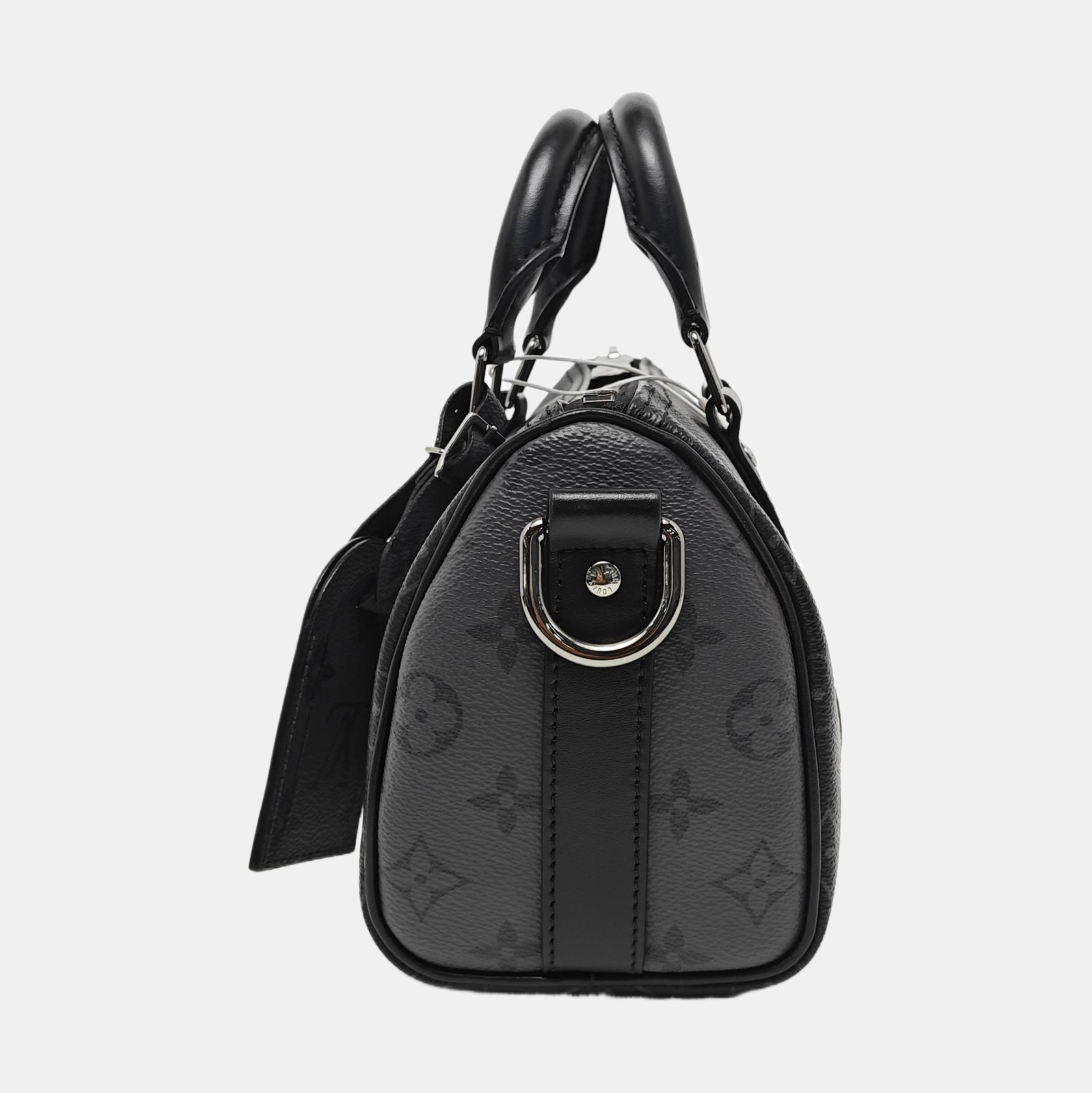 KEEPALL 25 Monogram Coated Canvas Black
