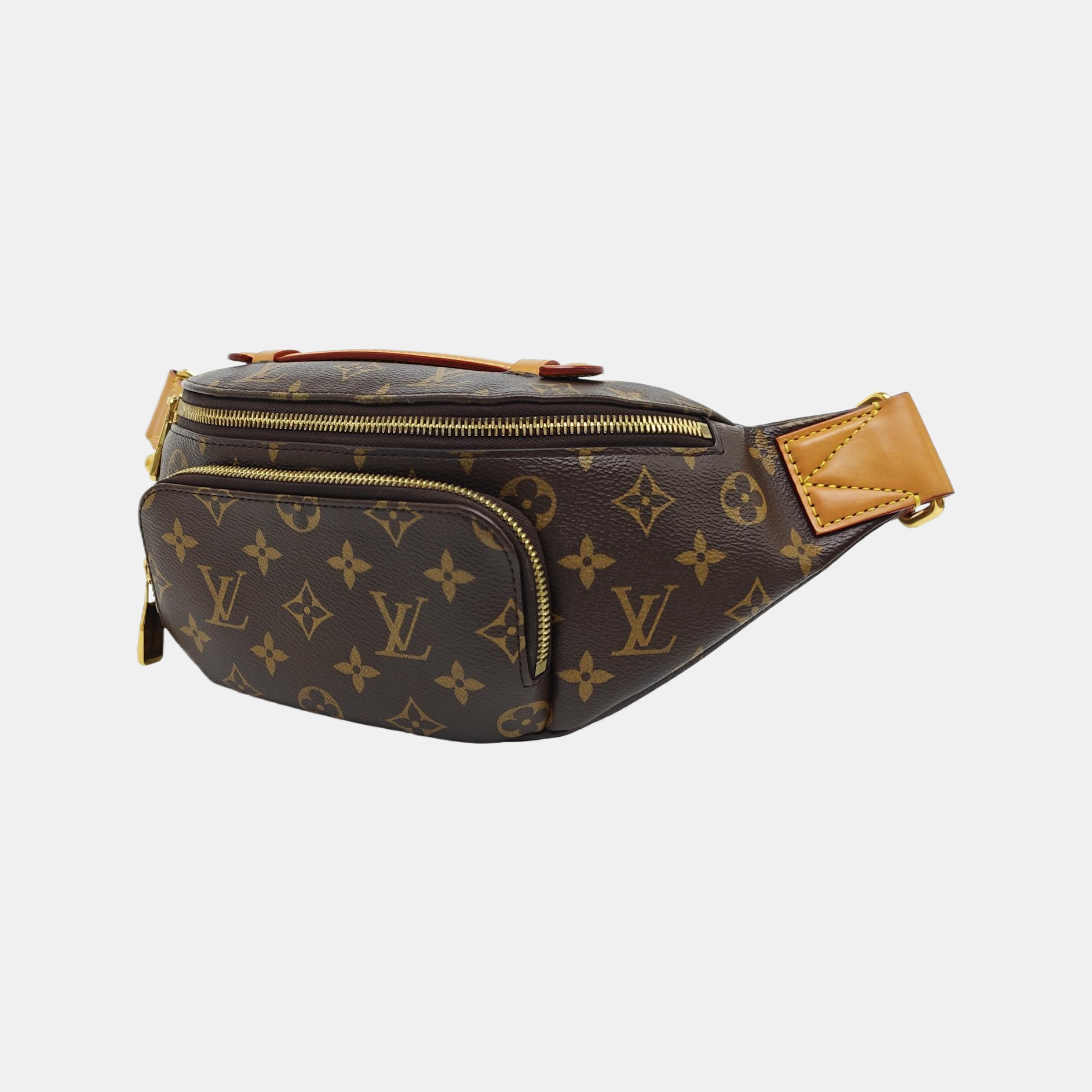RUSH Monogram Coated Canvas Brown