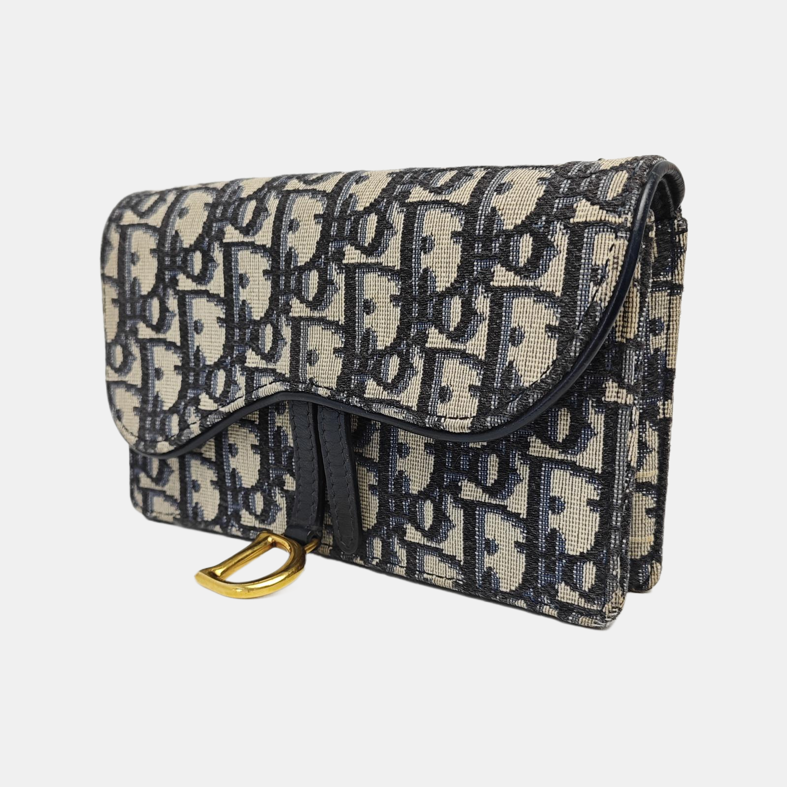 Saddle Mini Oblique Canvas Blue