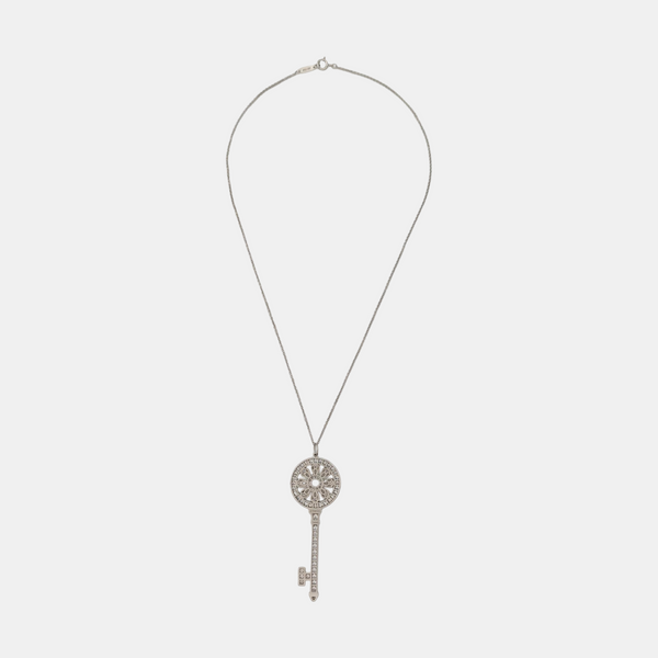 Tiffany Keys 18k White Gold Silver Necklace