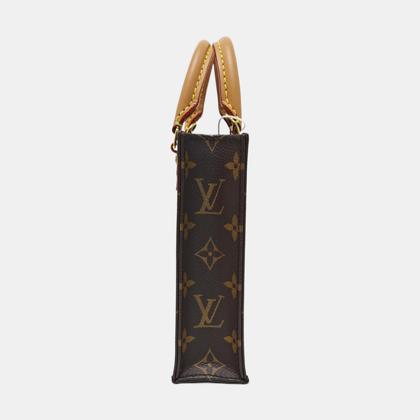 SAC PLAT Mini Monogram Coated Canvas Brown