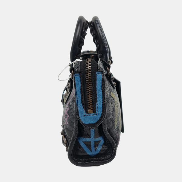Classic Metallic Edge City Lambskin Black