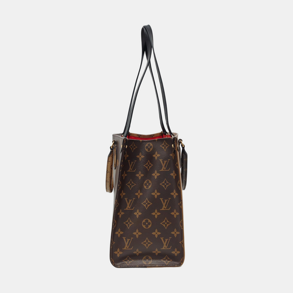 ONTHEGO MM Monogram Coated Canvas Brown