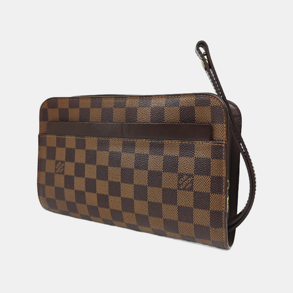 SAINT LOUIS Damier Ebene Coated Canvas Brown
