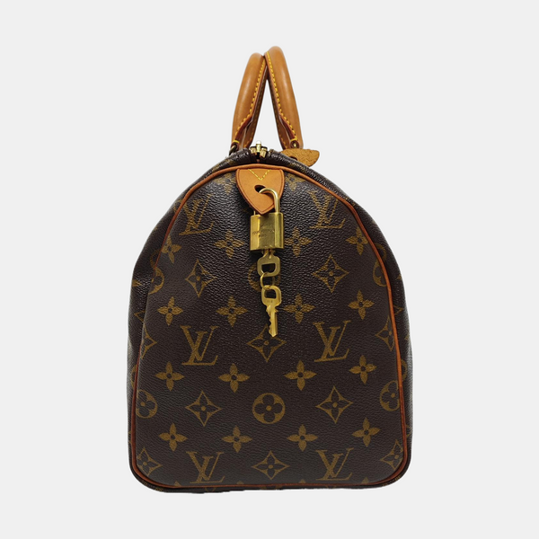 SPEEDY 30 Monogram Coated Canvas Brown
