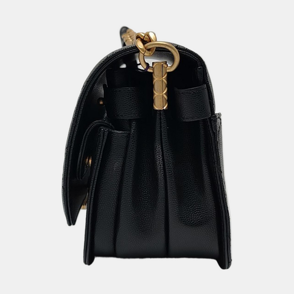 DIANA CC Mini Quilted Grained Calfskin Black