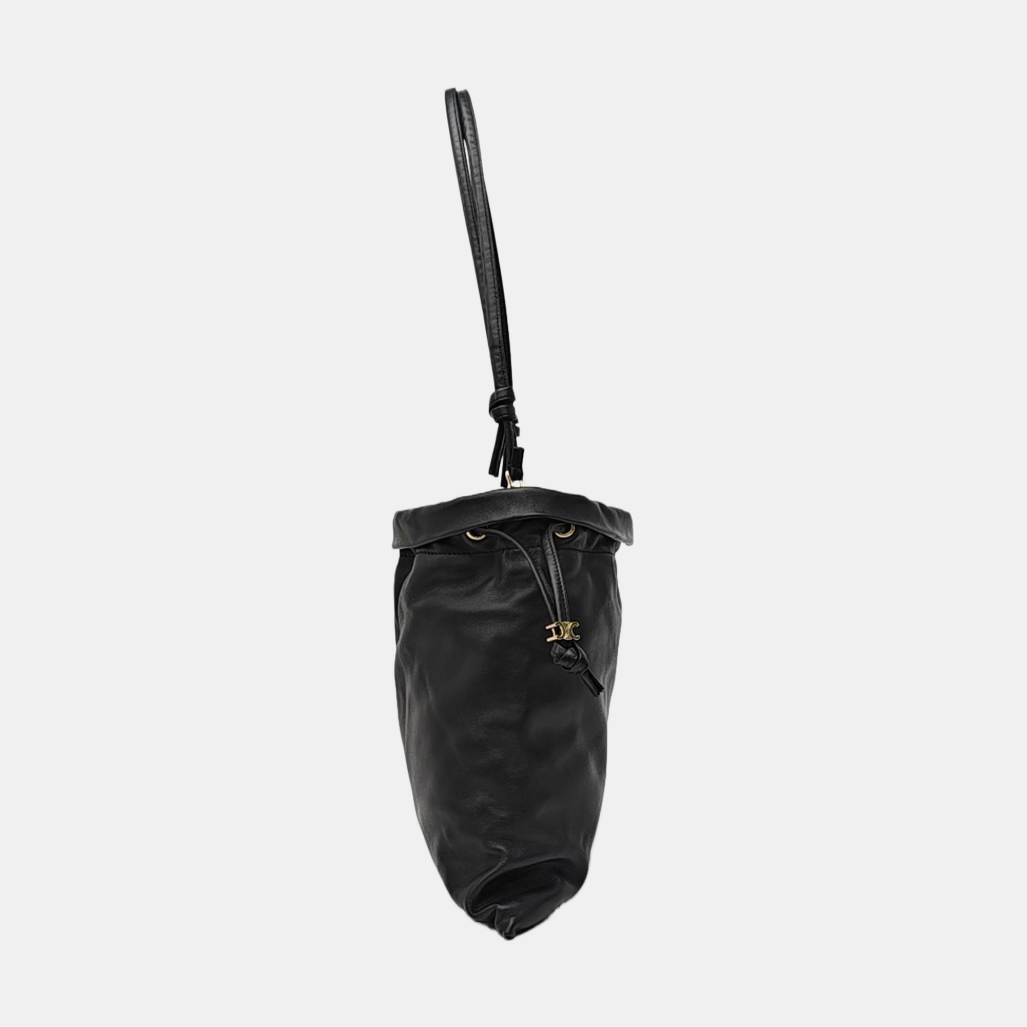 CRYSTAL POUCH Lambskin Black
