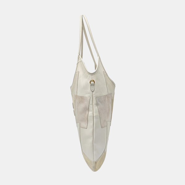 IVY Quilted Suede White