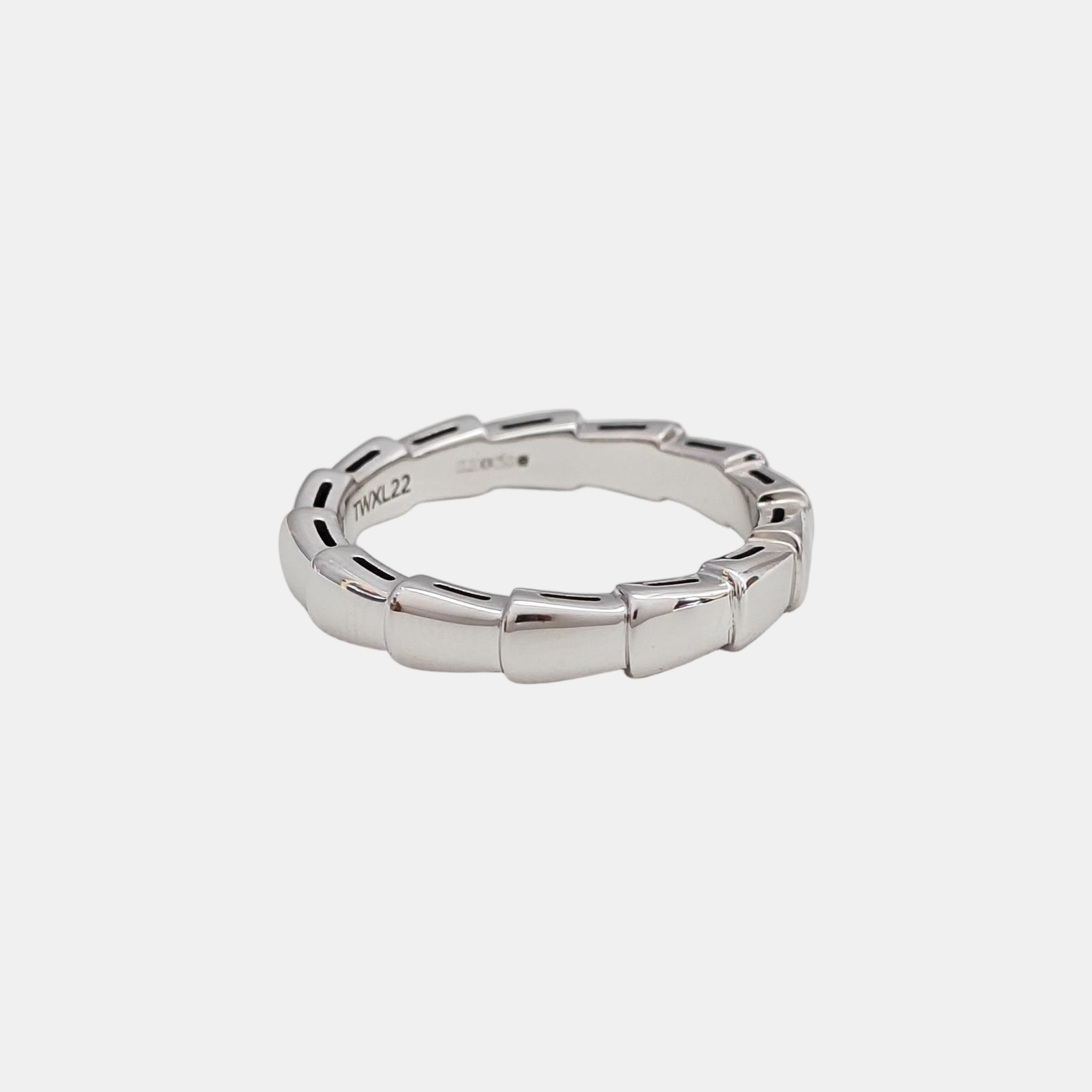 SERPENTI 18k White Gold Silver Ring EU 53