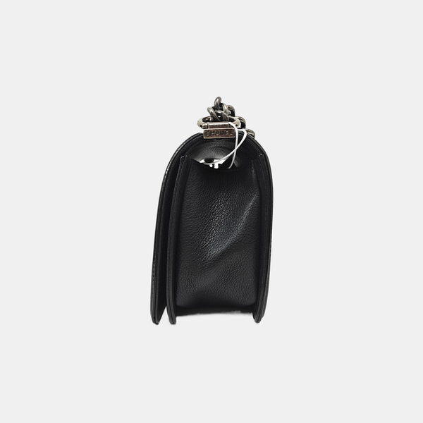 BOY CHANEL Medium Quilted Lambskin Black