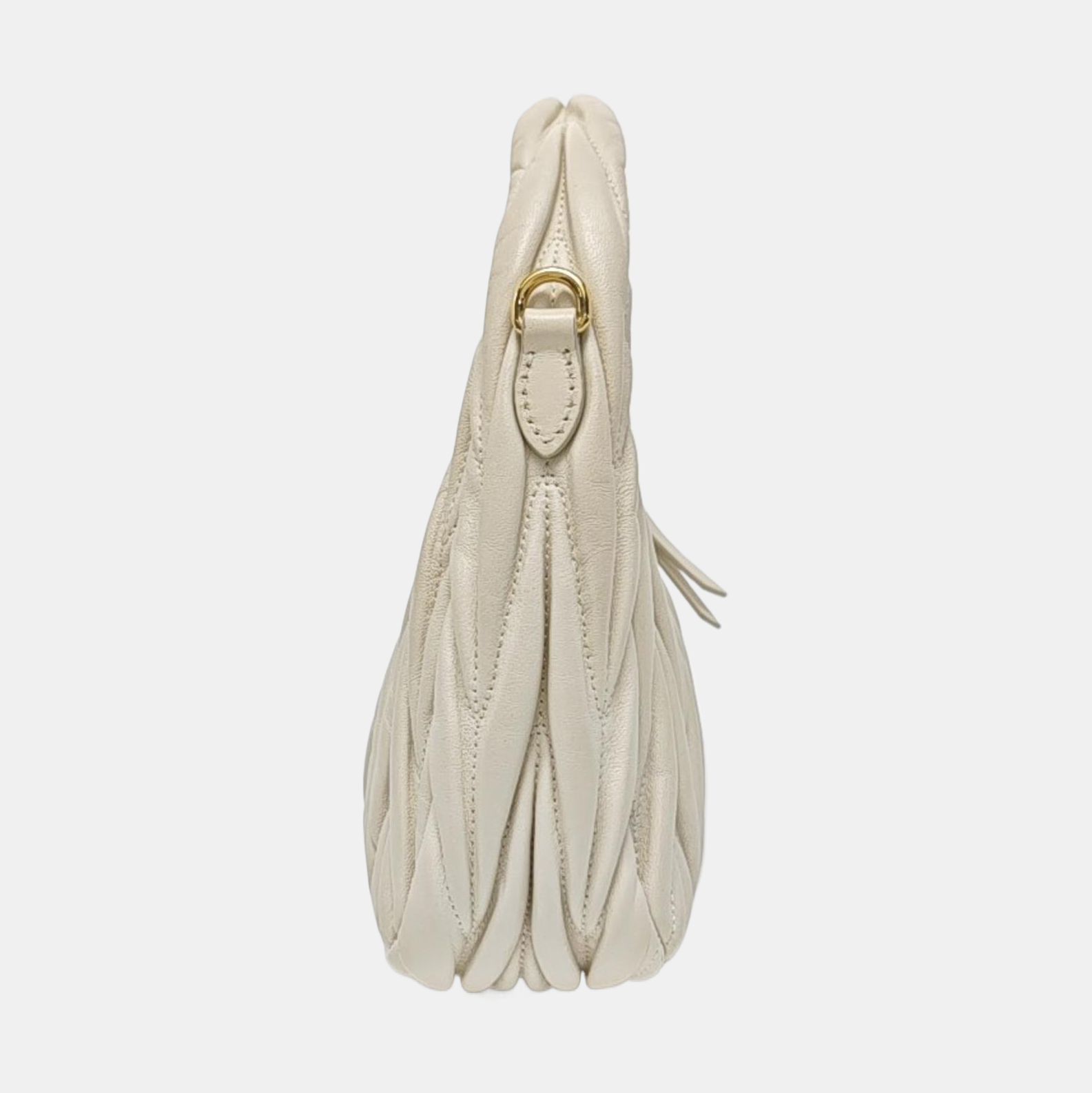 Wander Matelassé Small Quilted Lambskin White