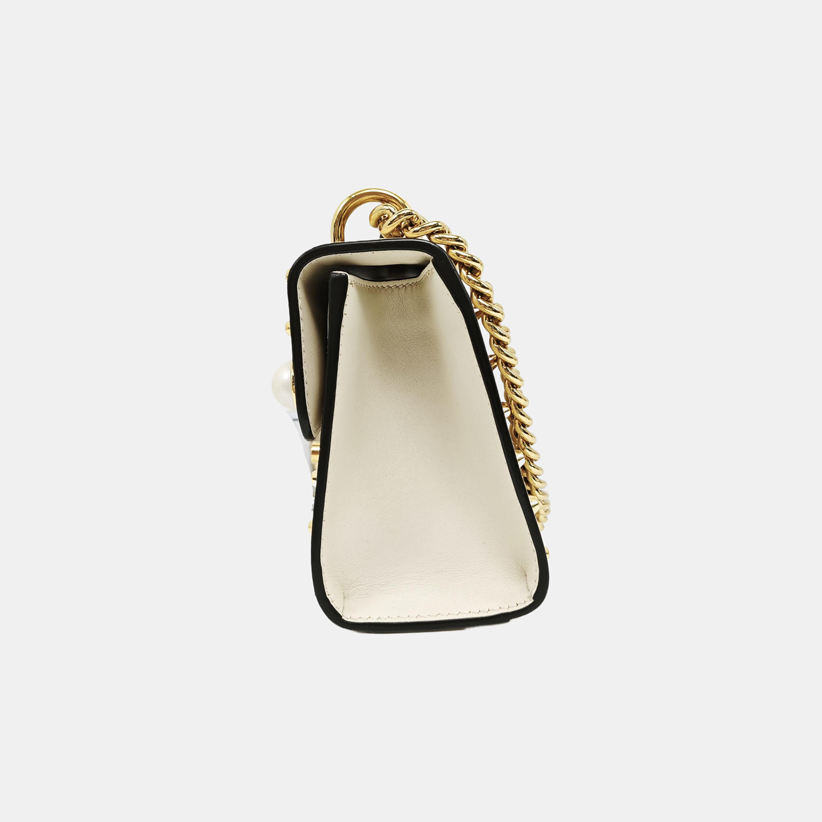 Authenticated pre-owned  Padlock Small Calfskin White - Shoulder Bag at Looply