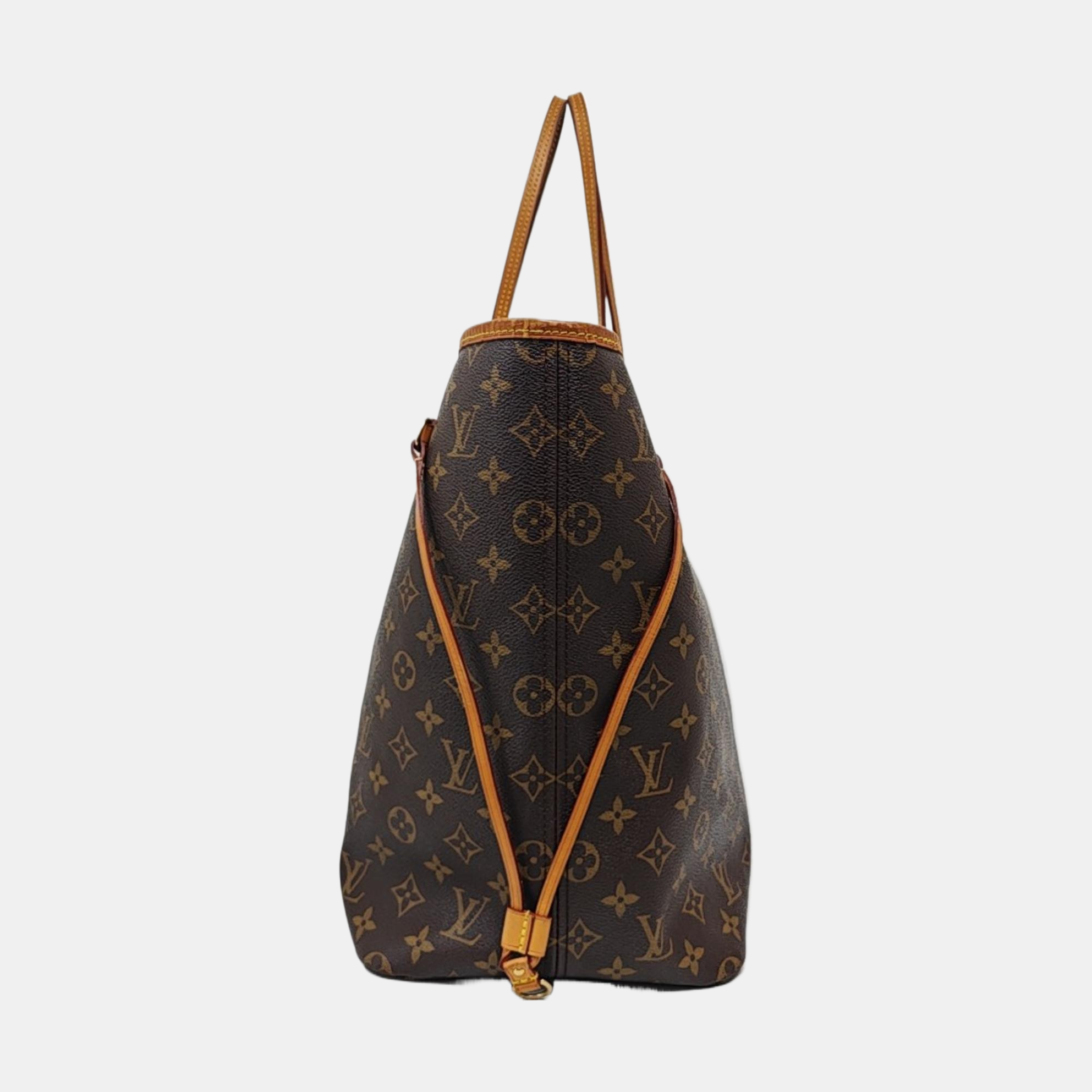 NEVERFULL GM Monogram Coated Canvas Brown