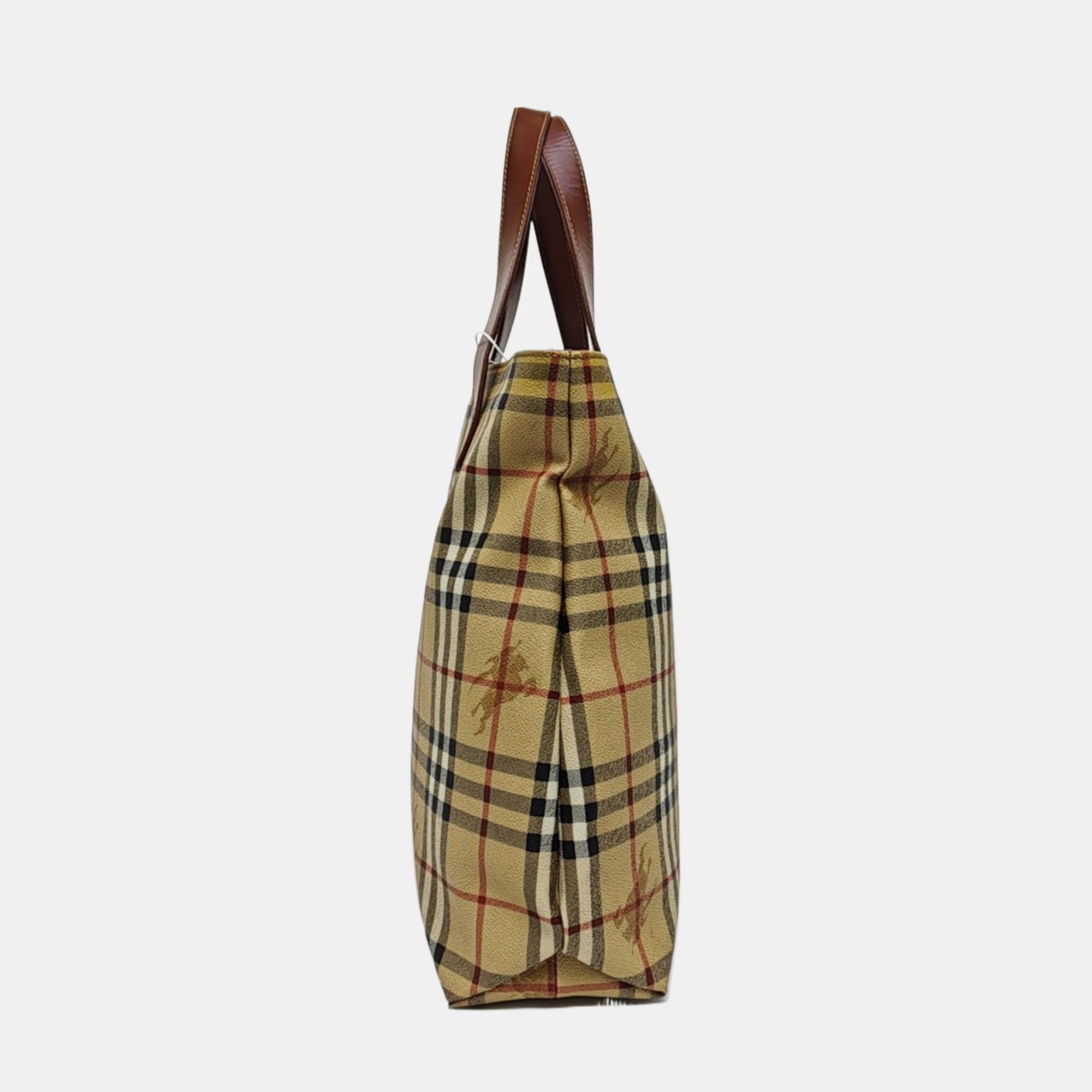 Coated Canvas Tote Bag Beige