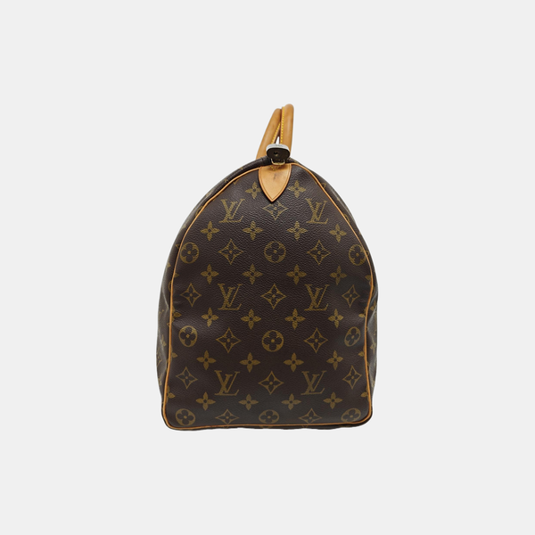 KEEPALL 45 Monogram Coated Canvas Brown