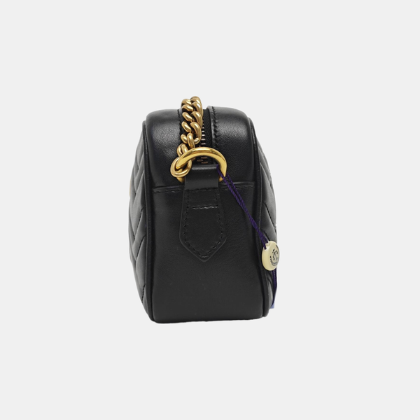 GG Marmont Mini Quilted Calfskin Black