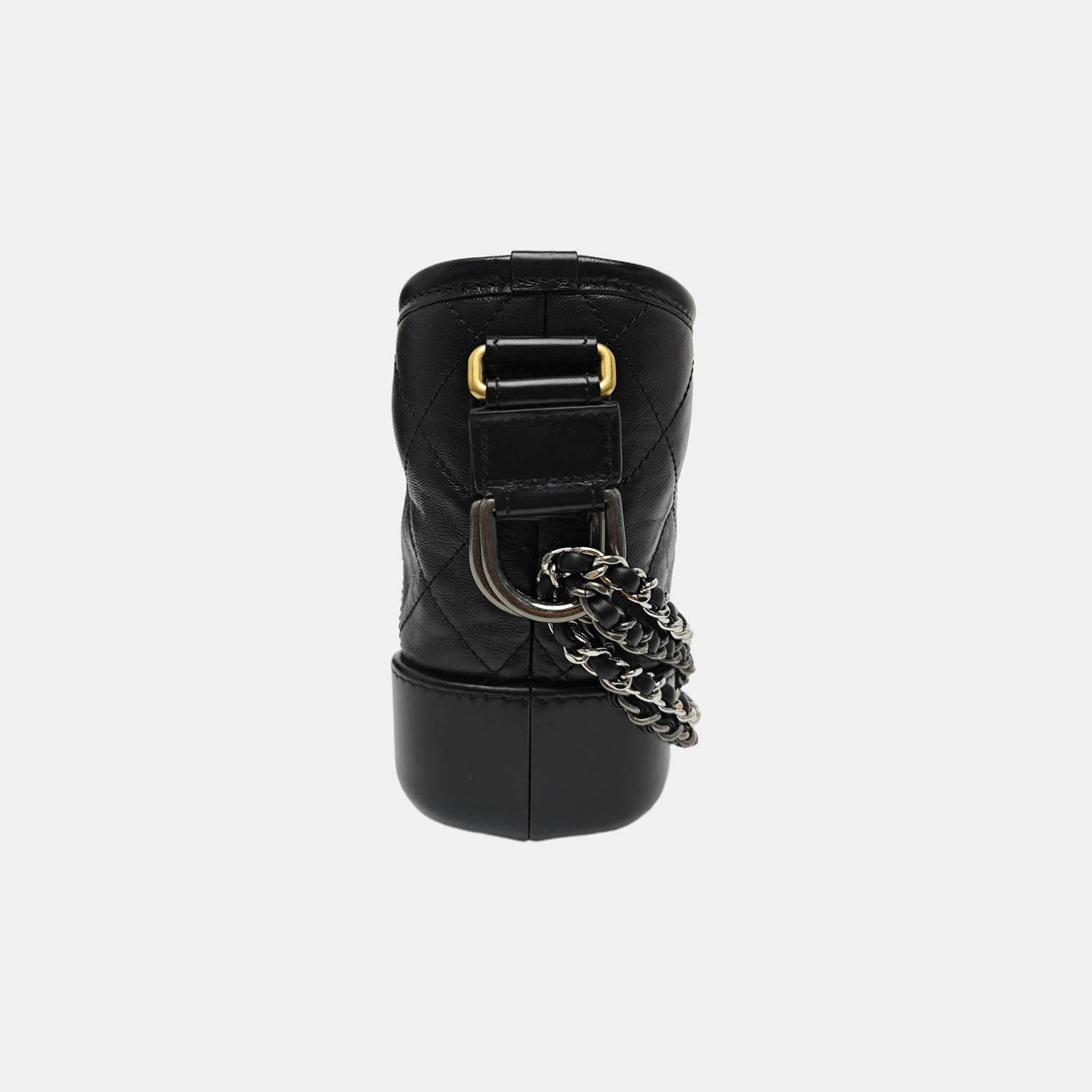 GABRIELLE Small Quilted Calfskin Black