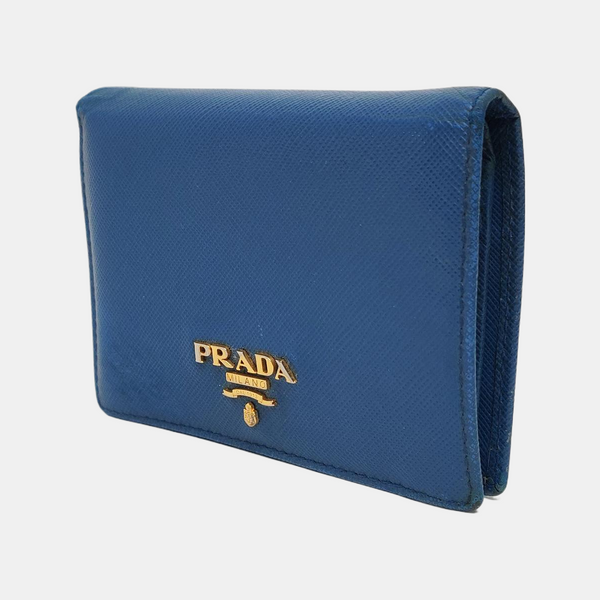 Calfskin Wallet Small Blue