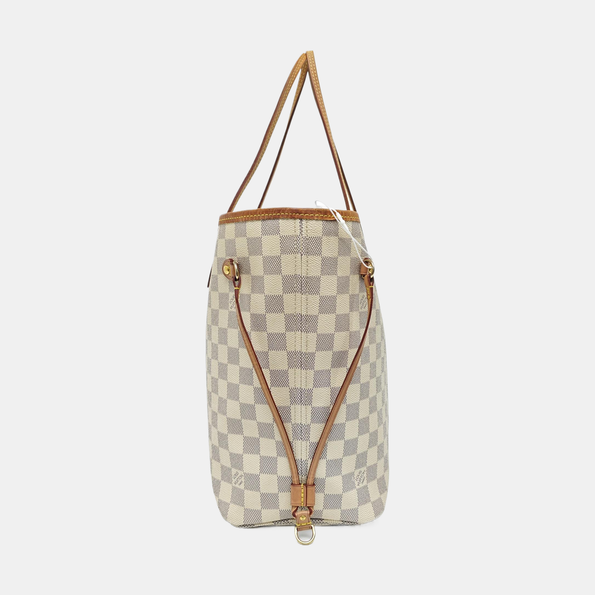 NEVERFULL MM Damier Azur Coated Canvas White