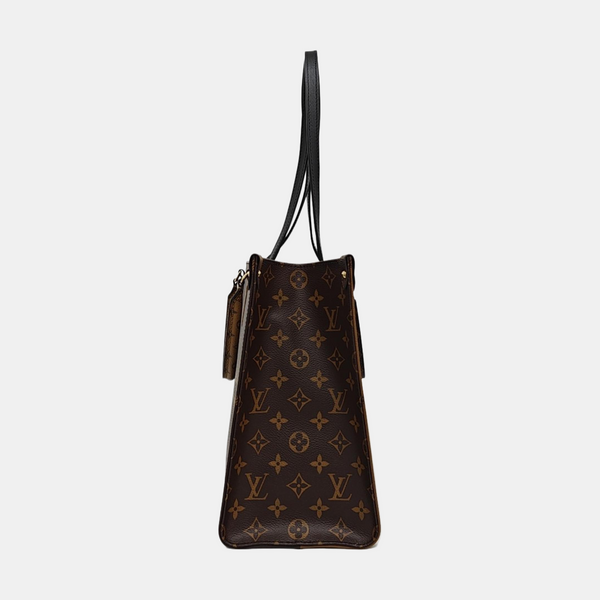 ONTHEGO MM Monogram Coated Canvas Brown