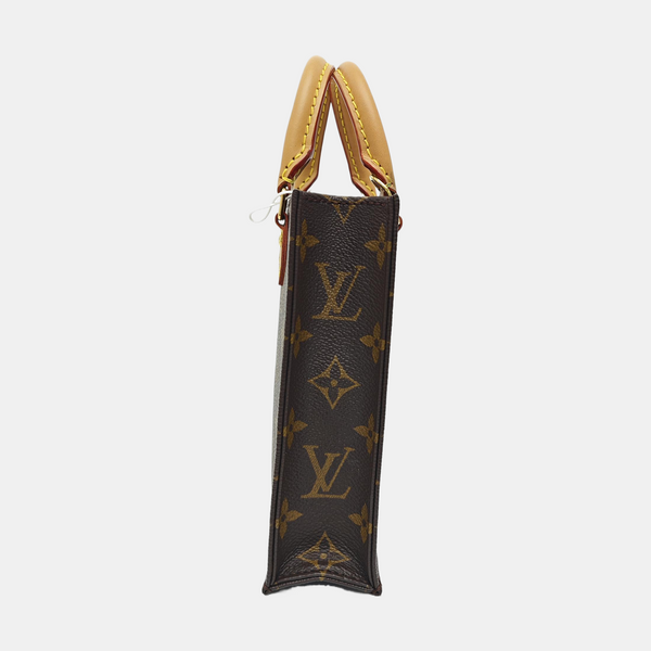 SAC PLAT Mini Monogram Coated Canvas Brown