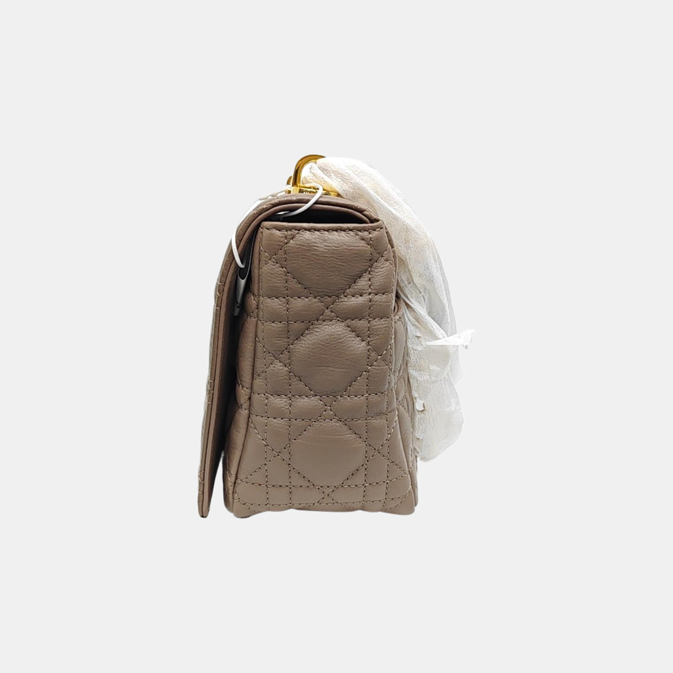 Dior Caro Medium Cannage Calfskin Gray