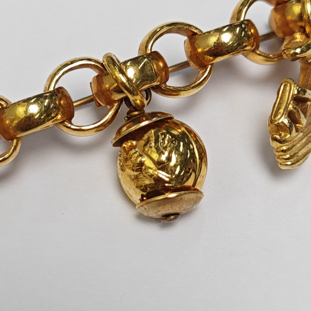 Metal Gold Brooch